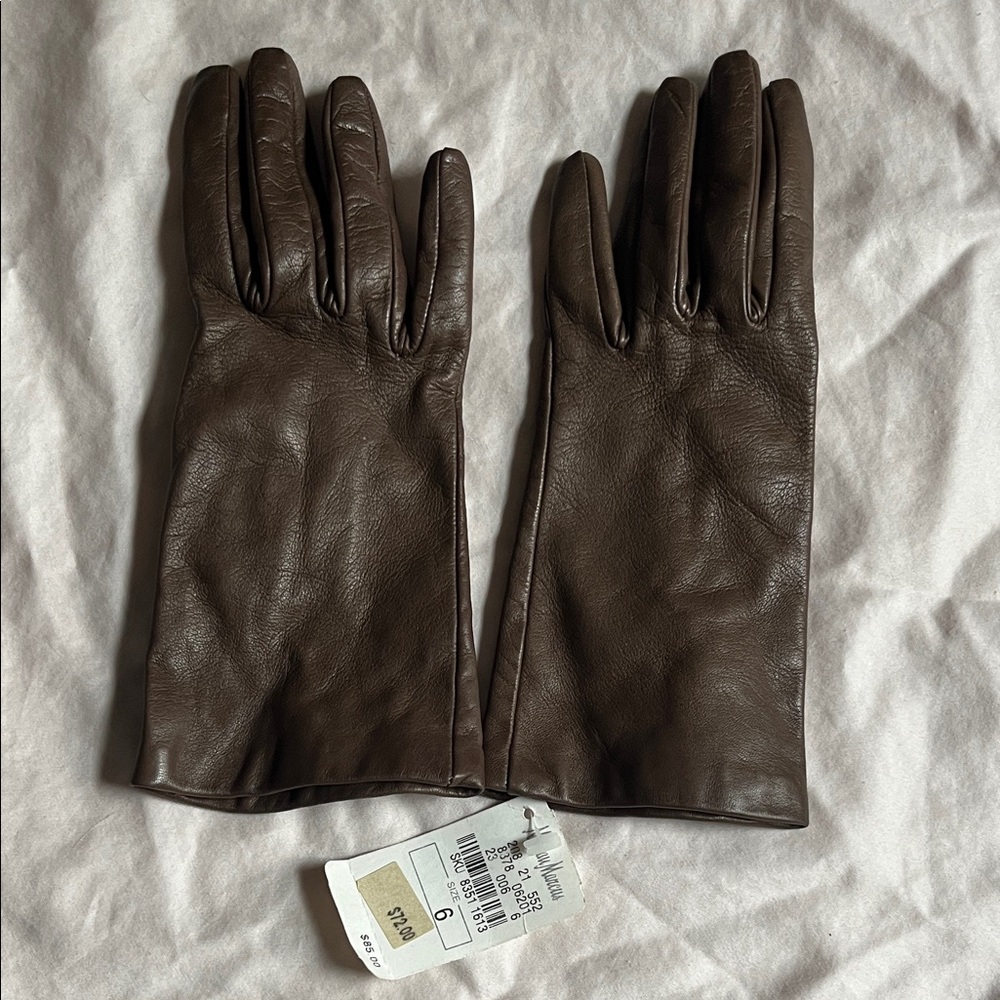 Brown Leather Gloves